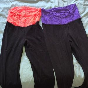 Two pairs of yoga pants
